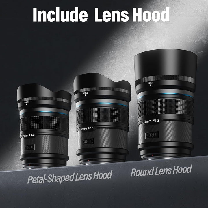SIRUI Sniper F1.2 Autofokus-Objektiv-Set, 23mm, 33mm, 56mm, Weitwinkel APS-C Kameraobjektiv, X Mount
