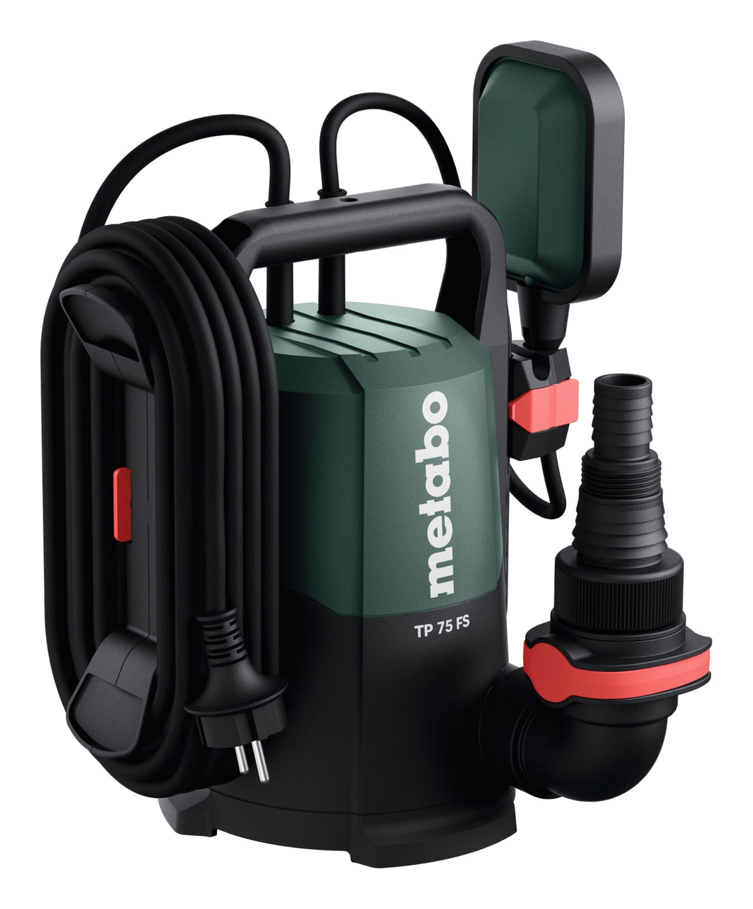 metabo Klarwasser‑Tauchpumpe TP 75 SF - 280 W, 7500 l/h, 6 m Förderhöhe, flachabsaugend bis 1 mm - S