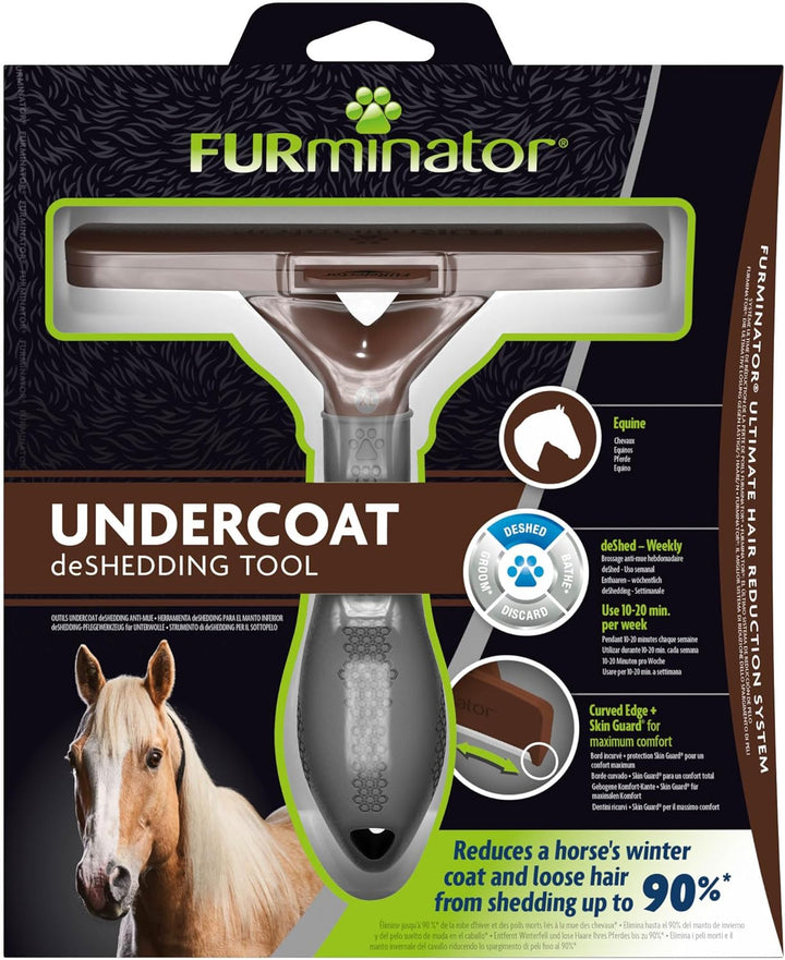 FURminator deShedding-Tool Pferd - Pferdebürste / Pferdestriegel zur gründlichen Entfernung der Unte