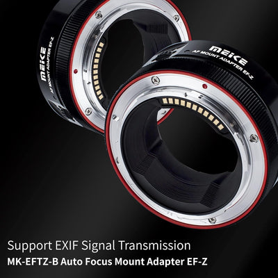 Meike MK-EFTZ-B Autofokus-Adapter für Canon EF/EF-S Objektive auf Nikon Z Series Kameras Z5 Z6 Z7 Z5
