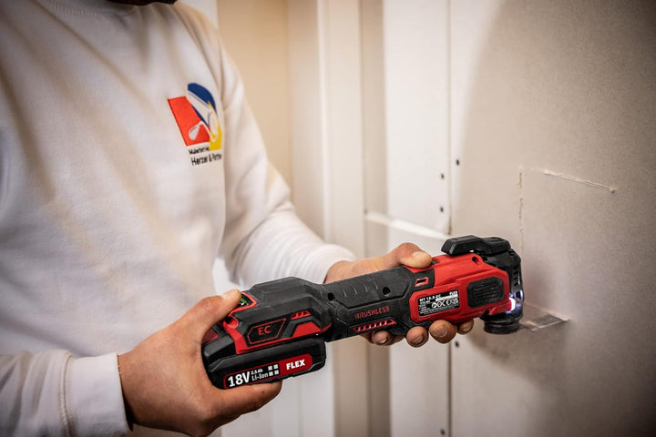 Flex Akku-Multitool MT 18.0-EC /5.0 Set (18 V, inkl. Transportkoffer + 2x Akku 5,0 Ah + Ladegerät, M