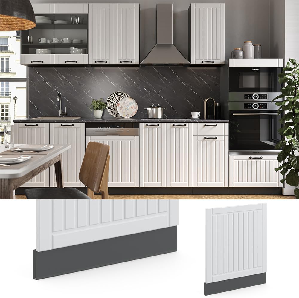 Vicco Frontblende Fame-Line, Anthrazit/Weiss, 60 cm ohne Arbeitsplatte