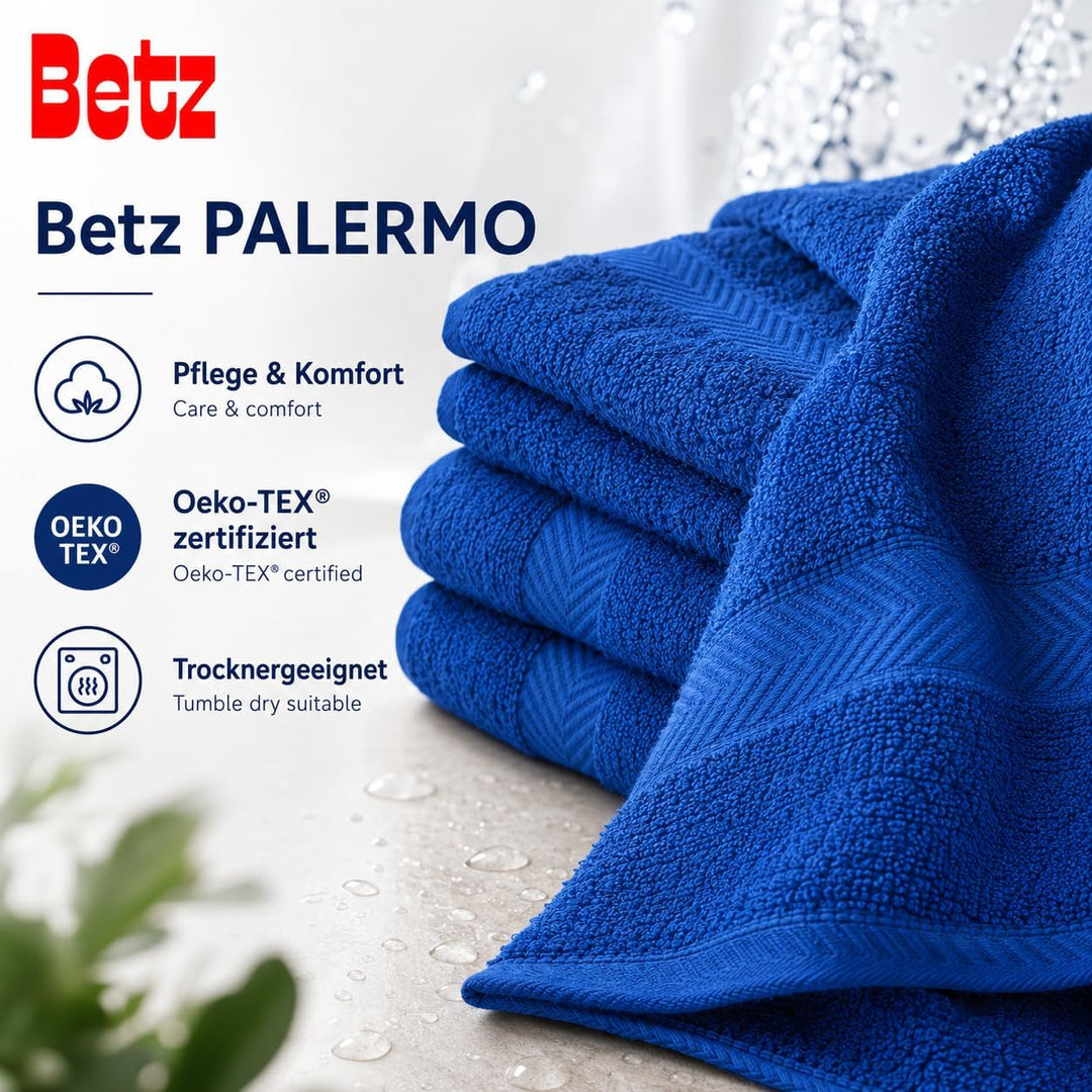 Betz 12-TLG. Handtuch-Set Palermo 100% Baumwolle 2 Liegetücher 4 Handtücher 2 Gästetücher 2 Seiftüch