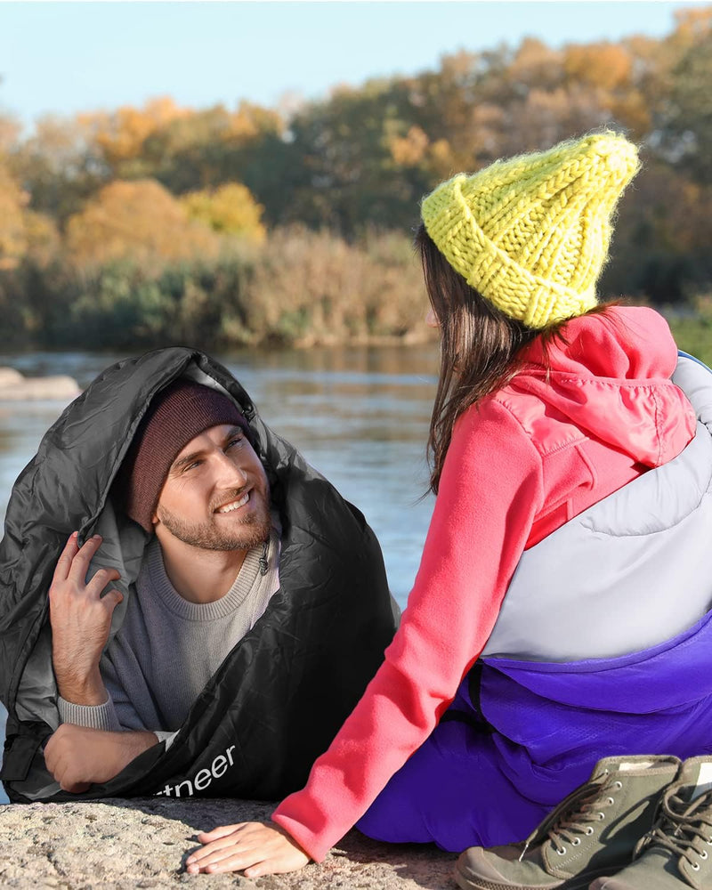 Schlafsack Outdoor für Camping: Sportneer 3-4 Jahreszeiten Sommerschlafsack Schlafsäcke Kleines Pack