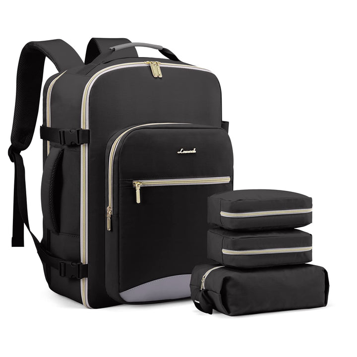 LOVEVOOK Handgepäck Rucksack Flugzeug, 40L Gross Reiserucksack Damen Kofferrucksack, Wasserdicht Rei