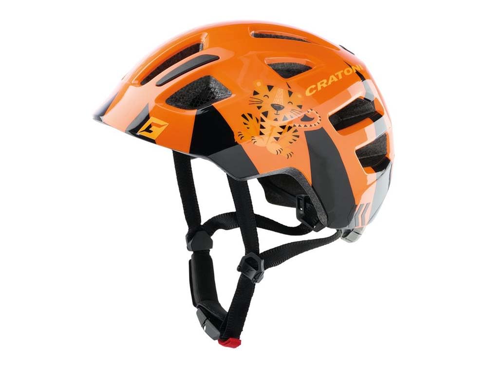 Cratoni Unisex Jugend Maxster Fahrradhelm, Tiger/Orange Glänzend, S/M