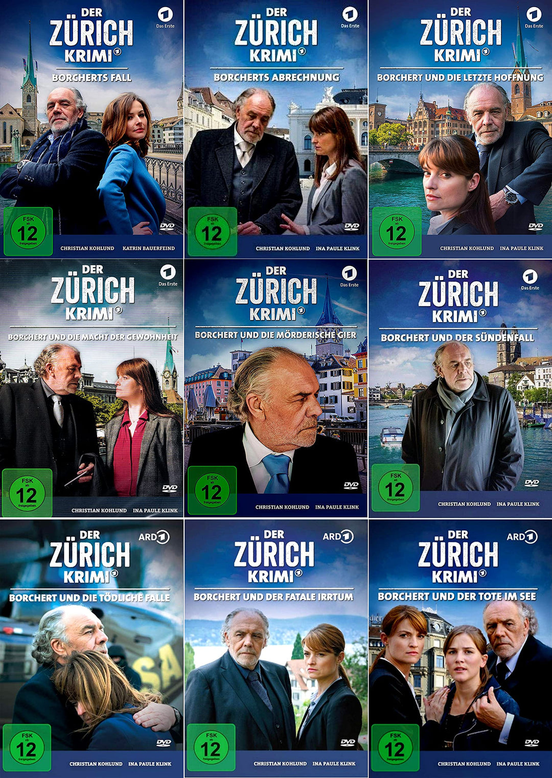 Der Zürich Krimi (Folge 1-9) + (Folge 11+12) Bundle [11-DVD], DVD