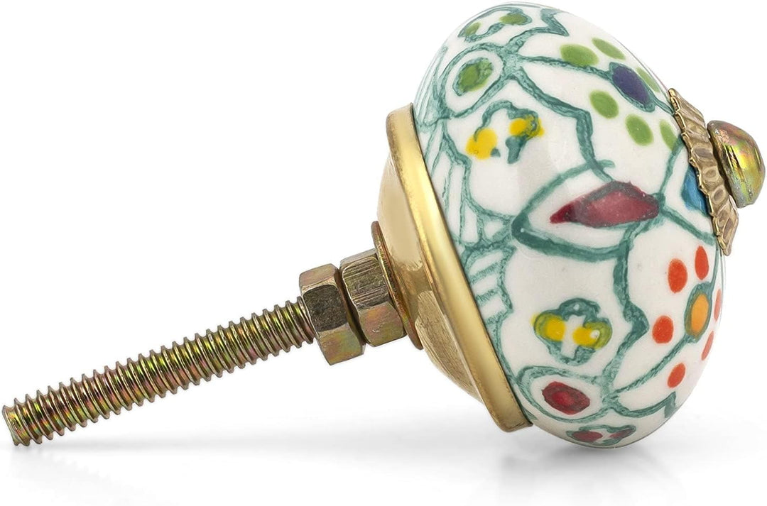Craft Trade Sortiert Türschrankknopf Boho Antik Keramik-Türknöpfe Kommode Schublade Zieht Hardware K