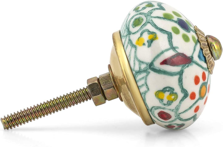 Craft Trade Sortiert Türschrankknopf Boho Antik Keramik-Türknöpfe Kommode Schublade Zieht Hardware K