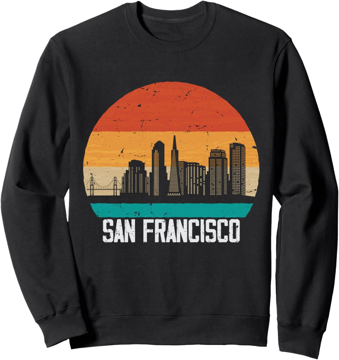 San Francisco USA Retro Vintage Skyline San Francisco Sweatshirt