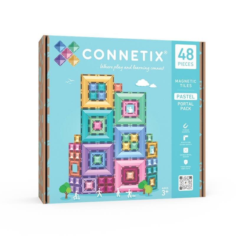 CONNETIX Magnetbausteine Pastell-Portal-Paket, 48 Stück