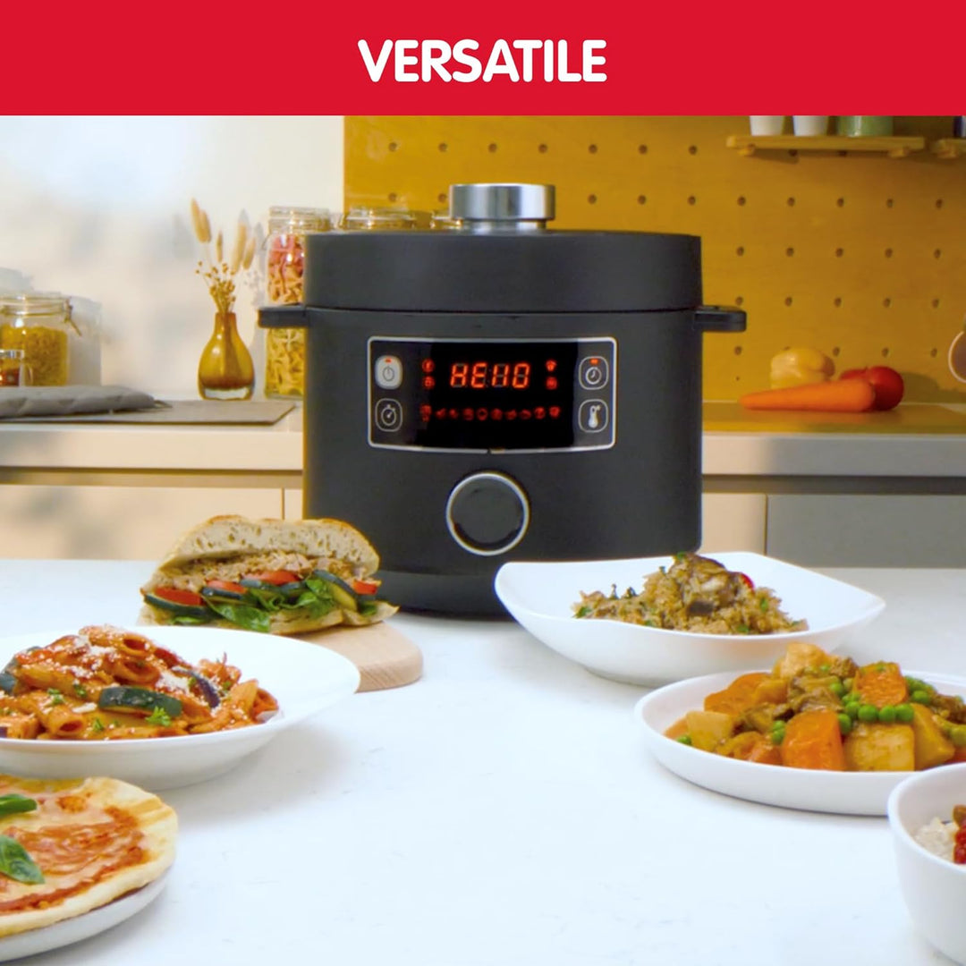 Moulinex Epic Turbo Cuisine CE7548 Elektrischer Schnellkochtopf, 1090 W, 10 Automatikprogramme, Damp