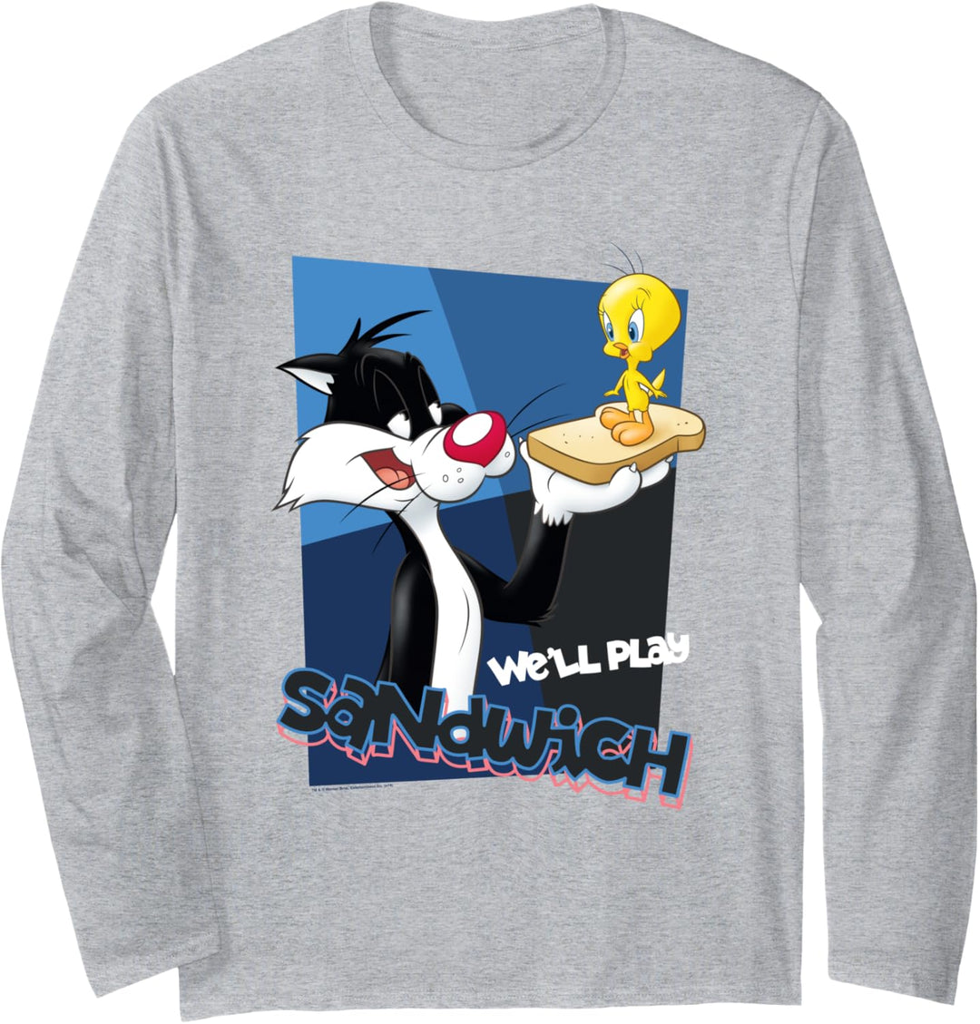 Looney Tunes Sylvester Tweety Sandwich Langarmshirt