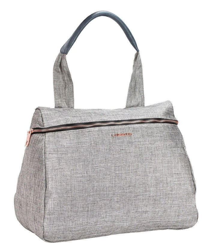 LÄSSIG Baby Wickeltasche Handtasche Stylischer Wickelrucksack inkl. Wickelzubehör/Glam Rosie Bag Sil