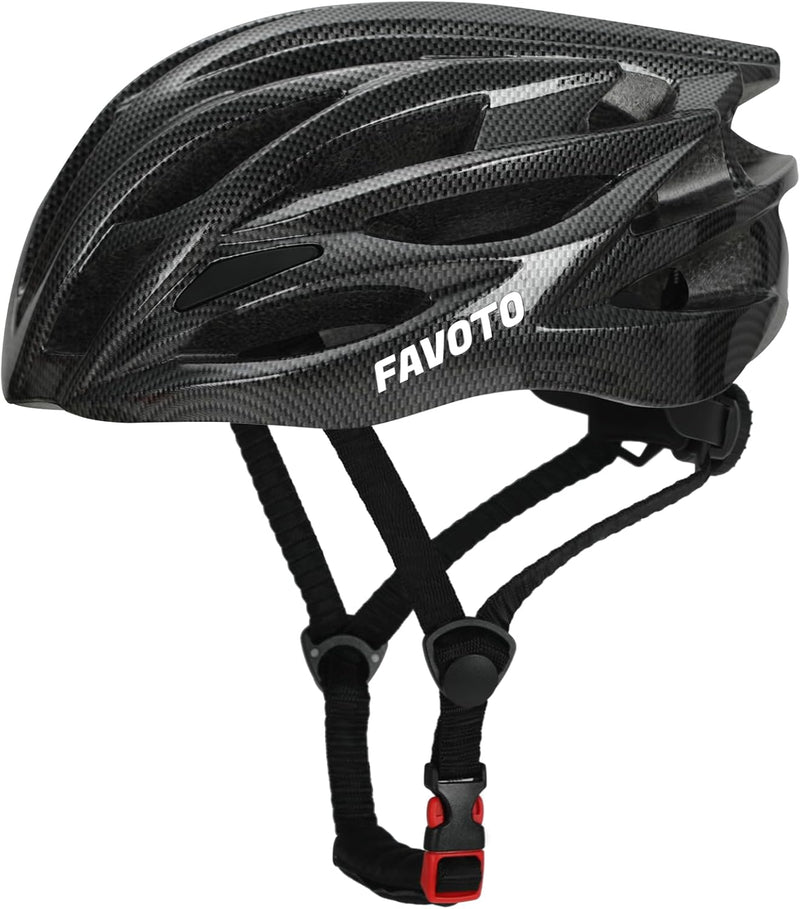 Favoto Fahrradhelm für Erwachsene Fahrrad Helmet mit Abnehmbarer Innenfutter Verstellbar Rennradhelm