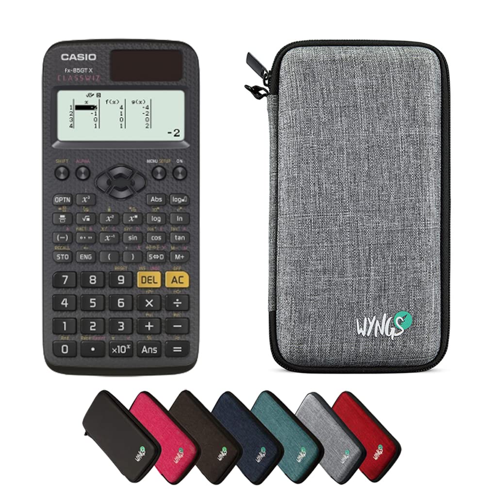 CALCUSO Sparpaket: Casio FX-85GT X Technisch-Wissenschaftlicher Taschenrechner + WYNGS Schutztasche
