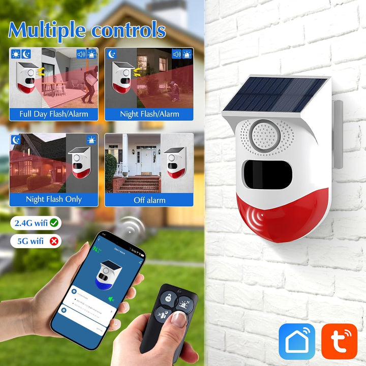 Yasorn Smart Bewegungsmelder Alarm, Bewegungssensor mit Fernbedienung, 120 dB Infrarot Sensor Reichw