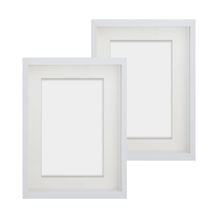 Anhow 2er 3D Bilderrahmen 20x25 cm, Echtglas 3D Bilderrahmen zum Befüllen 3cm Tiefer Objektrahmen mi
