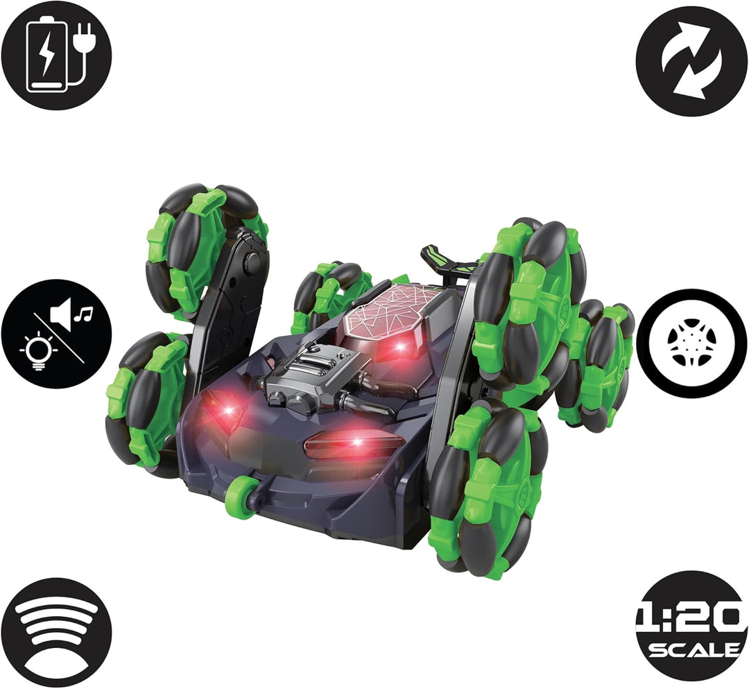 Lexibook Crosslander Flip, Ferngesteuertes Auto, bis zu 8km/h, 360°-Figur, Licht- und Soundeffekte,