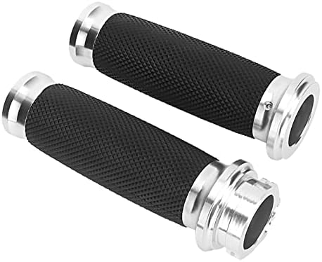 Gorgeri Motorrad Lenkergriffe, 1 Paar Universal Motorrad 25mm Handgriff Aluminium + Gummi Anti-Rutsc