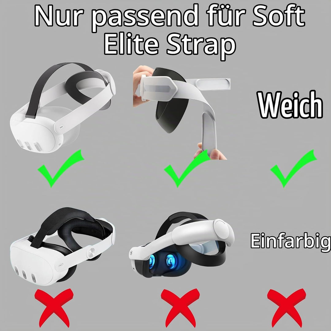Aenllosi Hart Hülle Tasche für Meta 2/Oculus 2/PICO 4 VR Headset and Elite Strap (Nur Tasche) (Grau