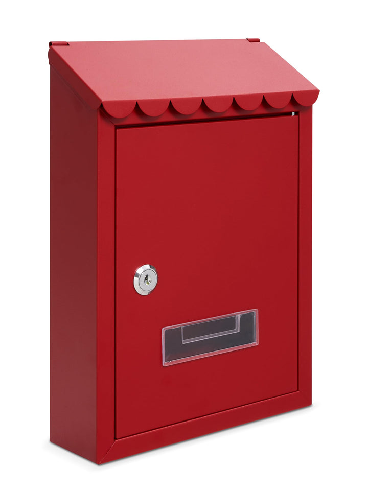 Assorted Collections Wandbriefkasten, verzinkter Stahl, abschliessbarer Briefkasten mit 2 Schlüsseln