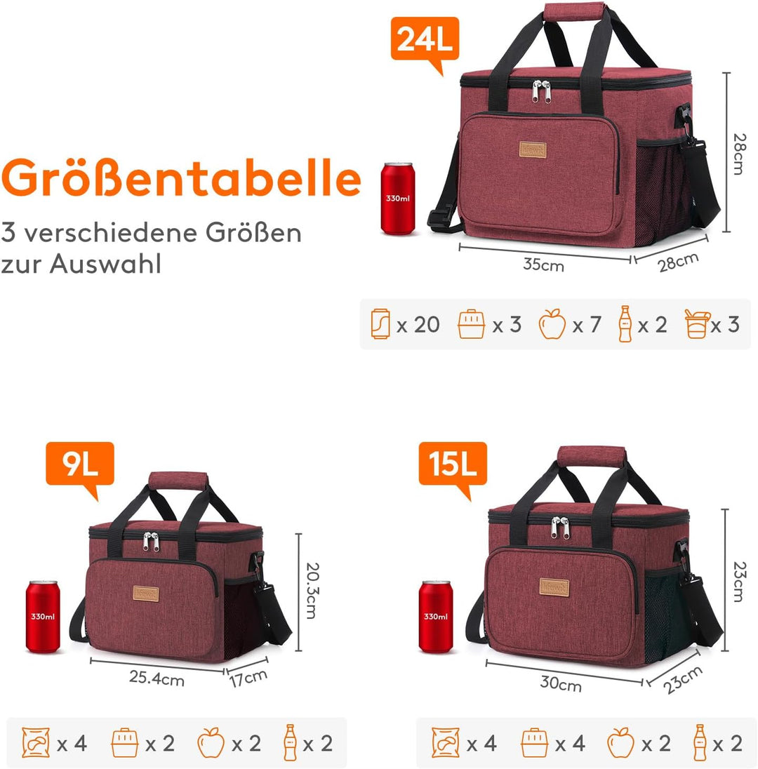 Lifewit 24L Kühltasche klein unterwegs, Isolierte Cooler Bag Lunchtasche faltbar für Herren und Dame