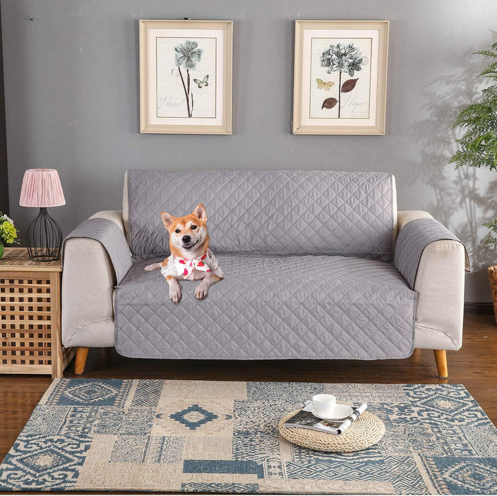 PETCUTE Sofabezug Sofaüberwurf Anti-Rutsch Sofa schonbezug wasserdichtes Sofabezüge 3 Sitzer Quilted