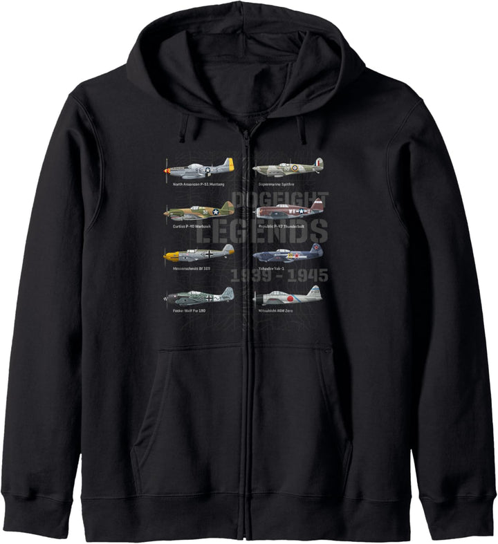 Dogfight Legends WW2 Flugzeuge Warbirds Air Fighters Kapuzenjacke