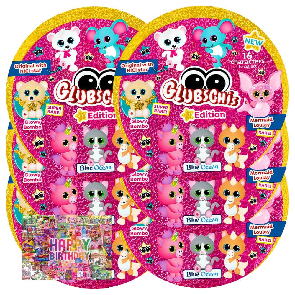 Bundle mit Blue Ocean Glubschis Sammelfigur Stern Serie 5 - Glubschi Glitzer Figur - 6 Tüte - Exklus
