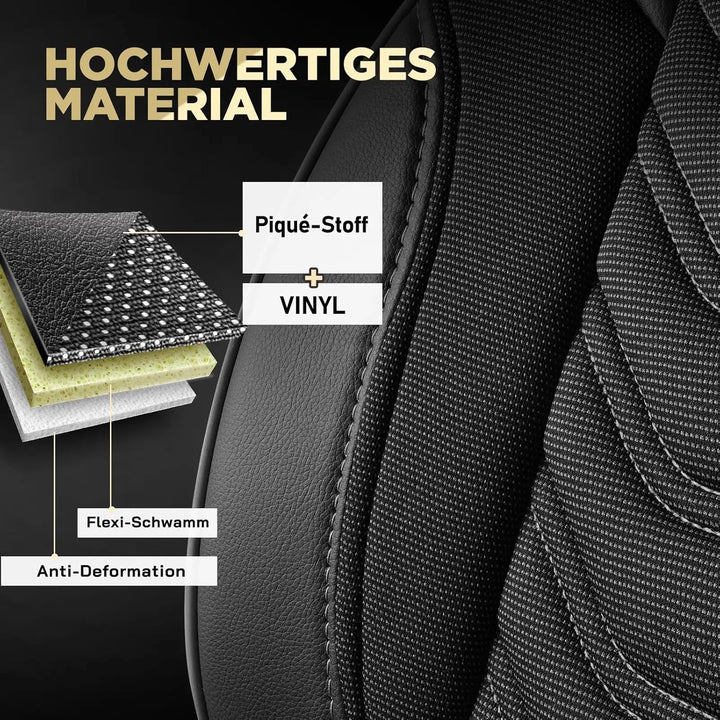 Autositzbezüge Universal 2+1 für Transit Custom (2016-2023) – Premium Vordersitze Auto Sitzbezug aus