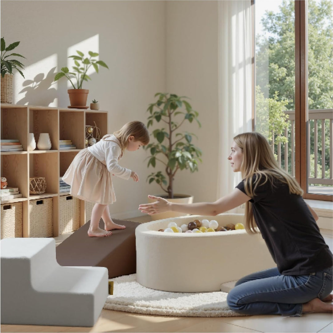 BanaSuper Schaumstoff-Kletterblöcke für Kinder, Baby Schaumstoff Bausteine XXL mit Bällebad, Kletter
