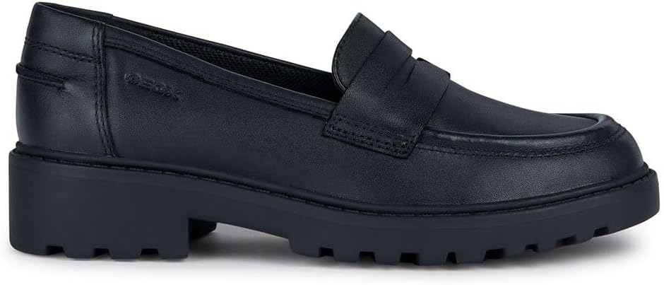 Geox Mädchen J Casey Girl C Moccasin 34 EU Schwarz, 34 EU Schwarz