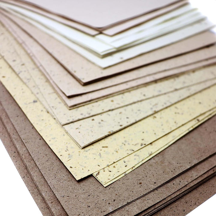 Artway Tree Free Paper Pack – Die Kollektion (25xA4-Blatt) von fünf pflanzlichen Faserpapieren, geei