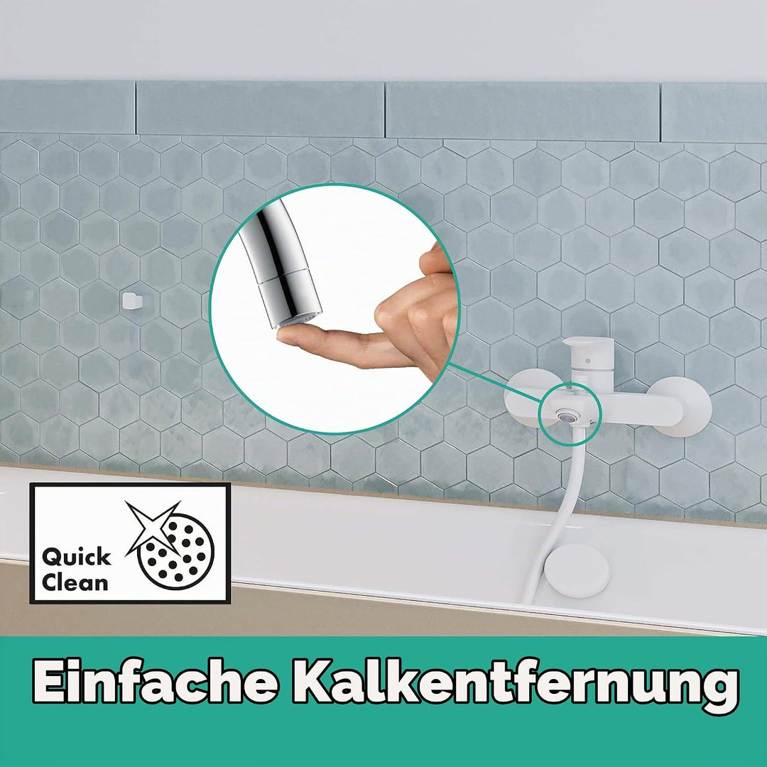 hansgrohe Wannenarmatur Talis E (Aufputz, für 2 Funktionen) Mattweiss Mattweiss Wanne, Mattweiss Wan