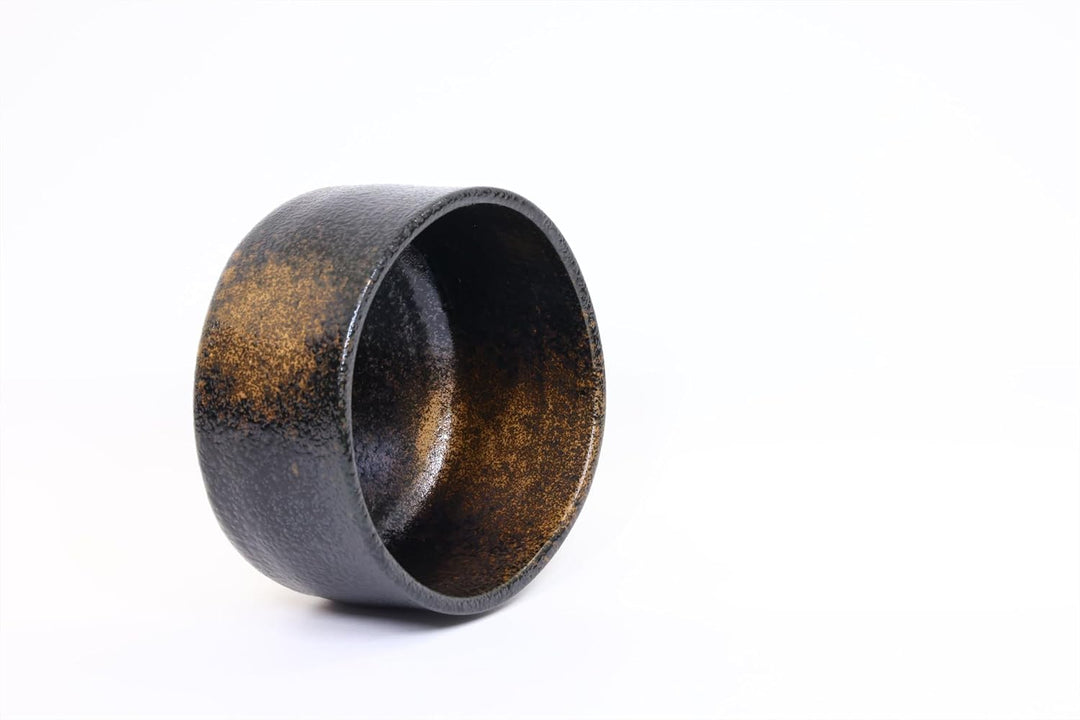 Product of Gifu Japan Japanische Handgefertigte Matcha-Tee-Schale Schwarz, Grüner Tee Zeremonie, Aut