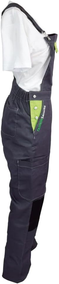 Fashion Sécurité Damen Pep's Arbeitsoverall Size M - 40/42 Gris/Citron, Size M - 40/42 Gris/Citron