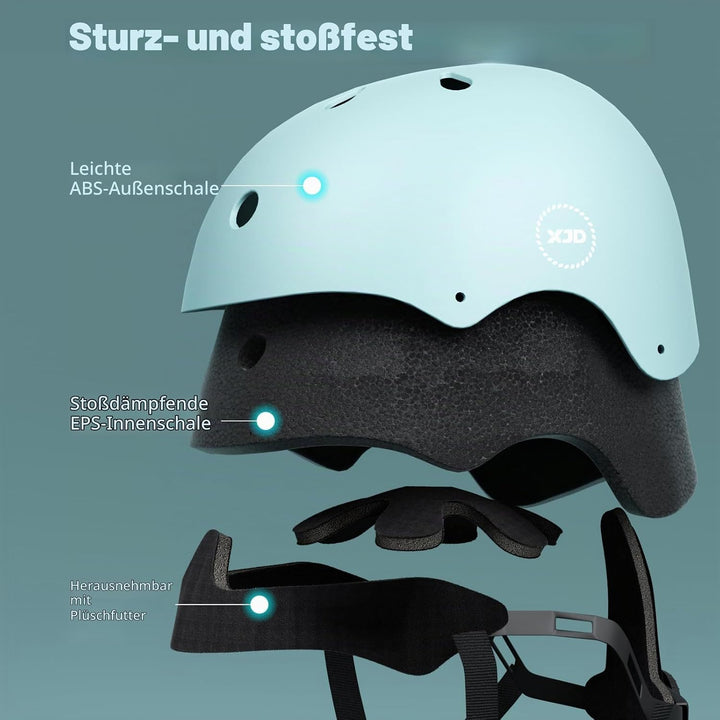 XJD Fahrradhelm für Kinder, Verstellbare Kinderhelm Skaterhelm Kinder Helm für Fahrrad Skateboard Sc