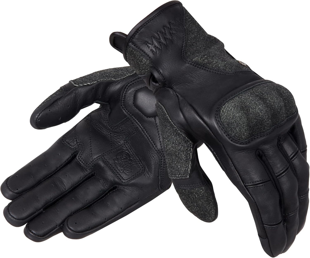BROGER Florida Leder Motorradhandschuhe für Männer Dyneema Fibre Knöchelschützer Perforation Touchsc