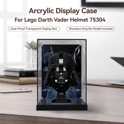 cooldac Acryl Vitrine Box für Lego Darth Vader Helm 75304 Modellset Staubdicht Transparent Klar Disp