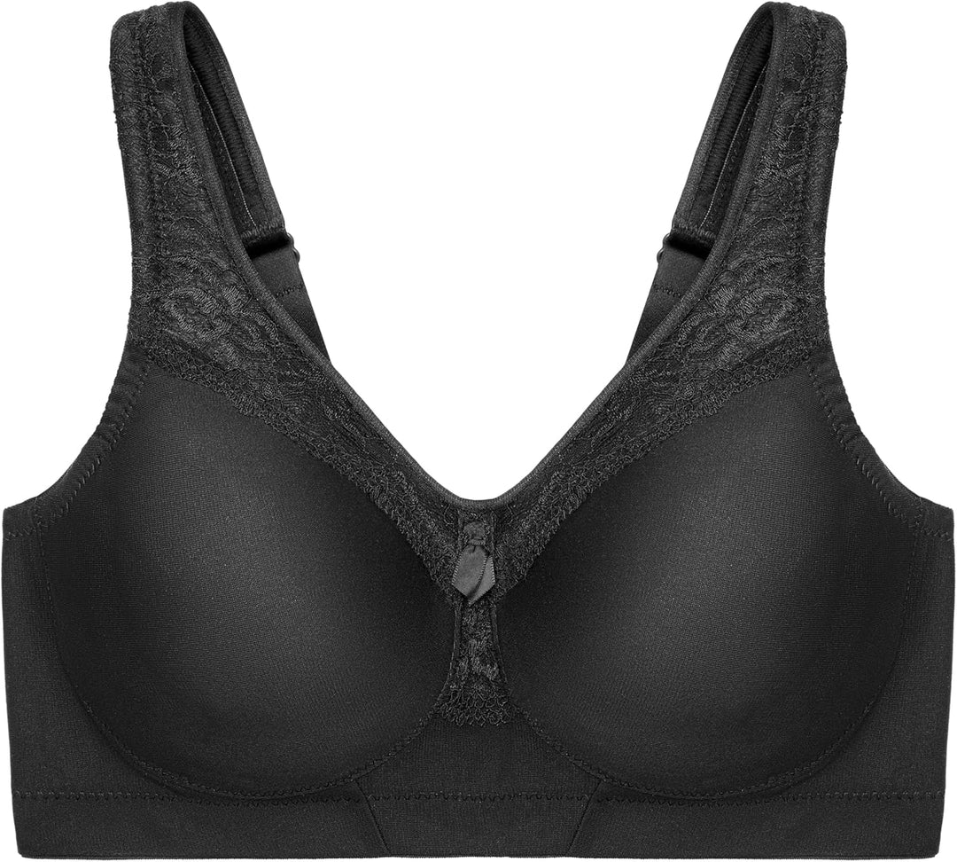 Glamorise Damen Full Coverage Bra 75B Schwarz, 75B Schwarz