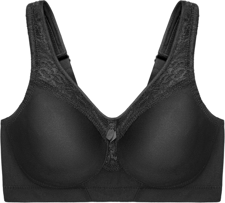 Glamorise Damen Full Coverage Bra 75B Schwarz, 75B Schwarz