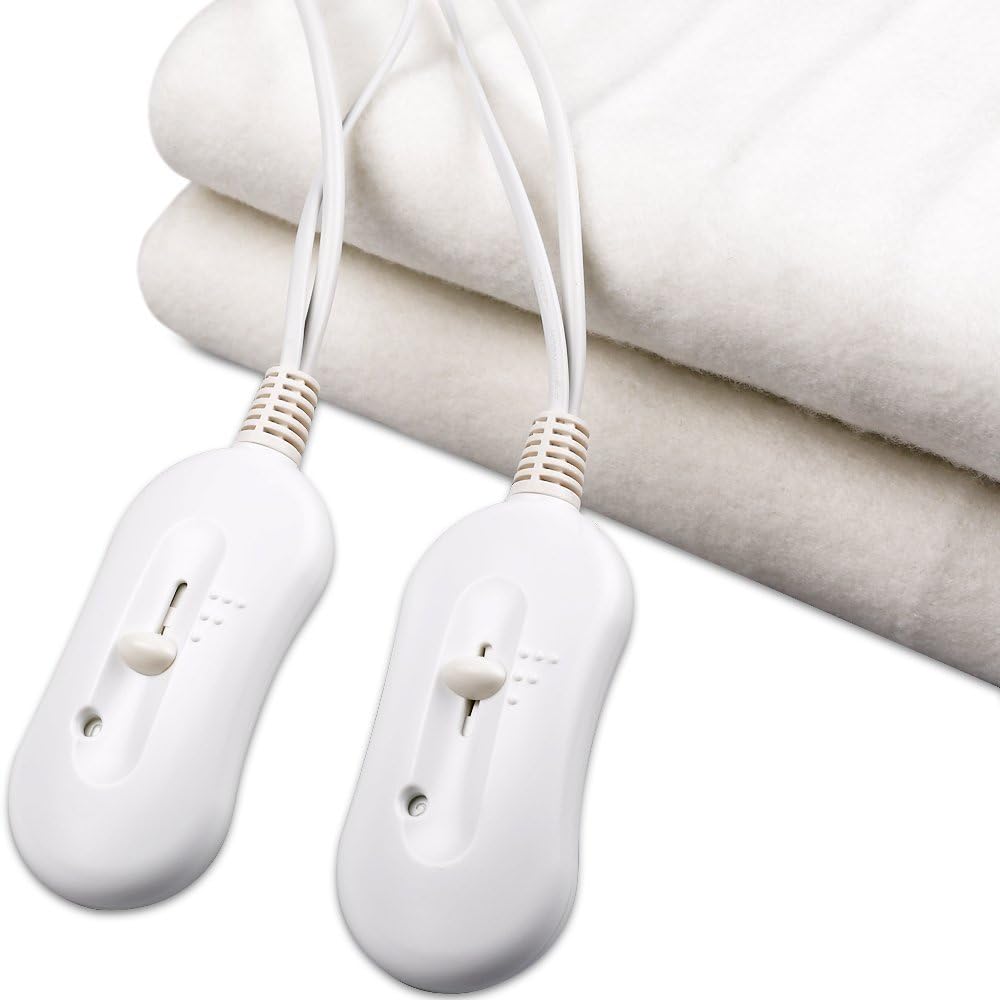 SILVANO Heizdecke für Doppelbett, 160 x 140 cm, 2 x 60 W, automatischer Heizschutz, 2 Temperaturstuf