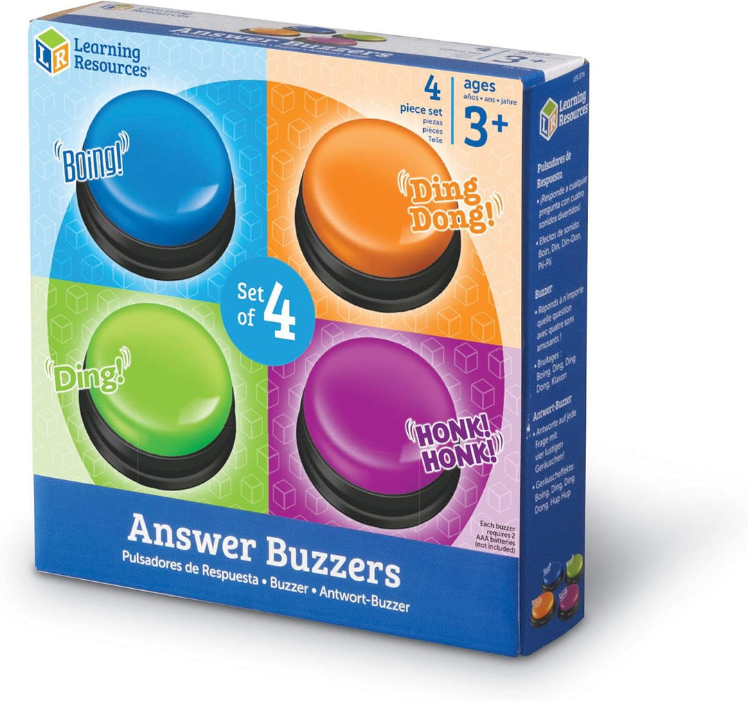 Learning Resources Original Antwort-Buzzer (4 Stück), 19.6 x 19.6 x 5.1 cm, Sortiert Satz von 4, Sat