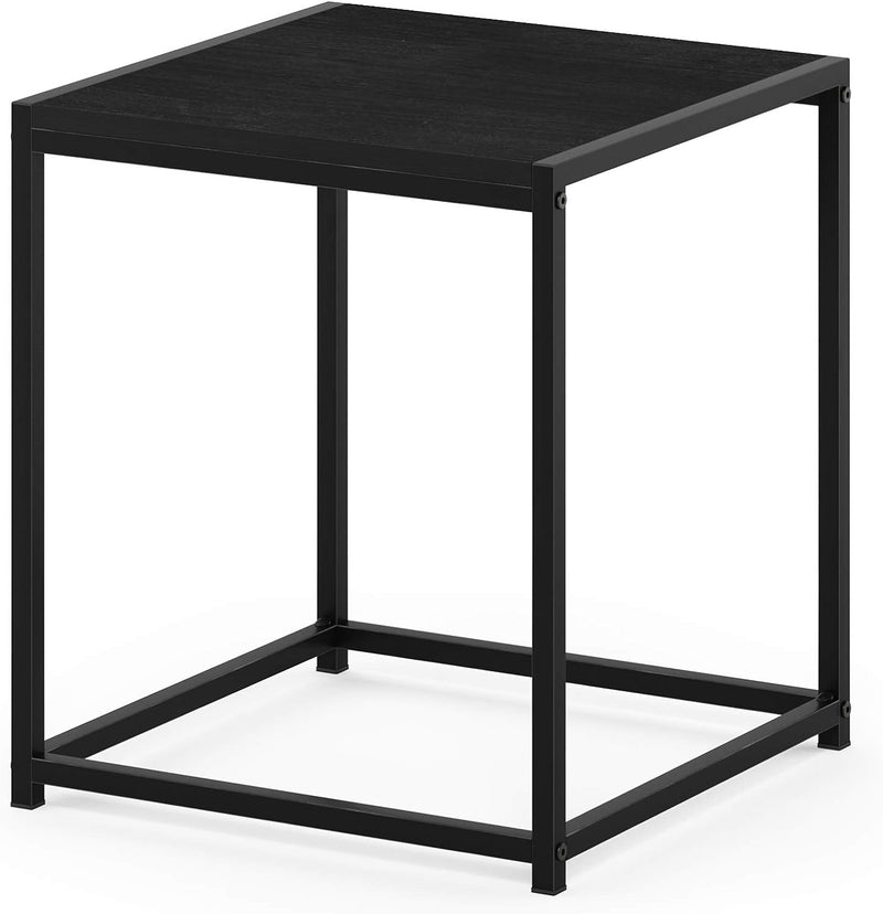 Furinno Camnus Beistelltisch mit 1 Ablagefläche, Holz, Schwarz, 40 x 40 x 45.29 cm Americano, Americ