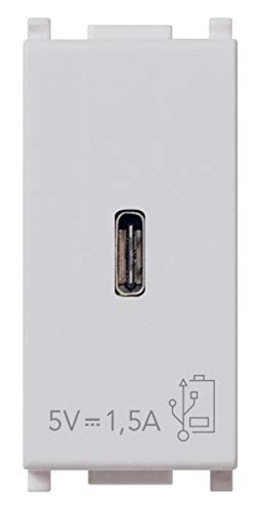 Vimar 14292.C.SL Plana USB-Netzteil für elektronische Geräte, 5 V, 1,5 A, 1 USB-Ausgang, Stromversor