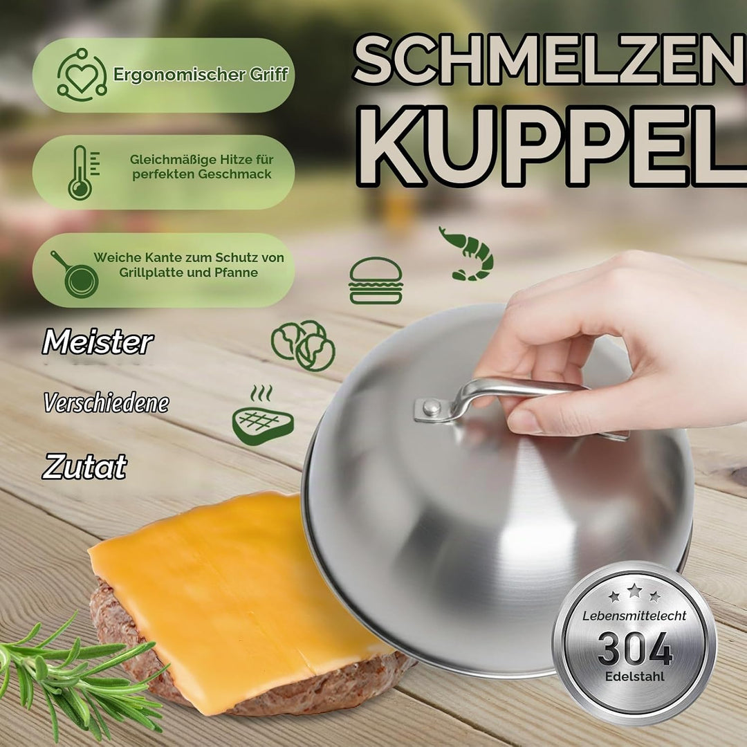Smash Burger Set 5-TLG, Grillspachtel Set aus Edelstahl für Grillplatte Teppanyaki, Plancha Grill Zu