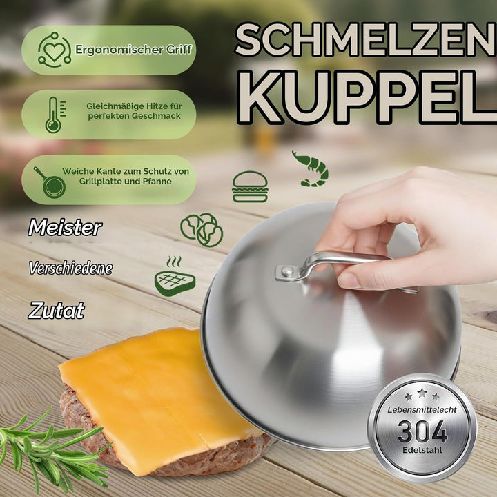 Smash Burger Set 5-TLG, Grillspachtel Set aus Edelstahl für Grillplatte Teppanyaki, Plancha Grill Zu