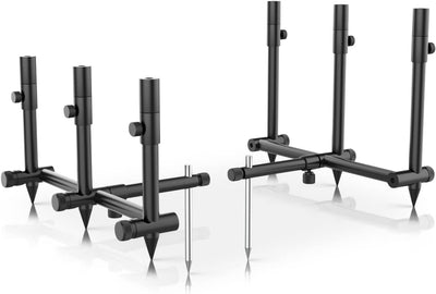 Quest Trilogy Rod Pod | Rutenhalter für 3 Ruten inkl. Rutenauflage Tasche | Aluminium | Rutenständer