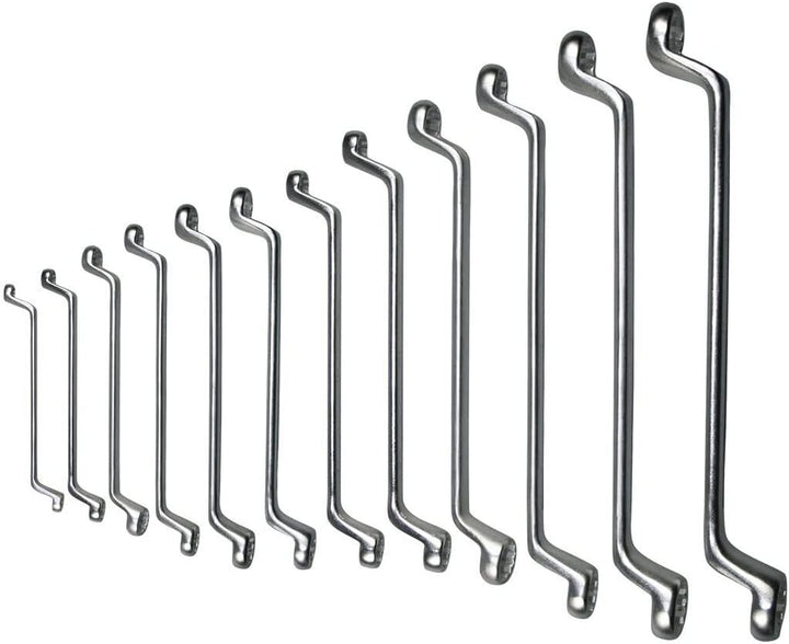 SW-Stahl 01512L Doppelringschlüssel-Satz 6-32 mm, 12-tlg. Gekröpft
